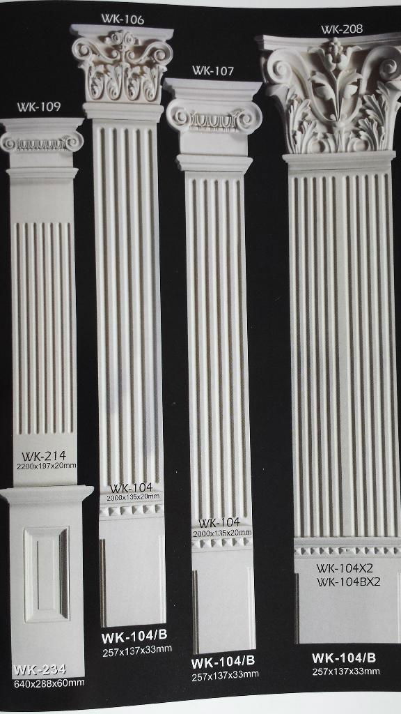 2014 hot sale High Quality decorative glassfiber GRG GRC roman column Gypsum pla 5