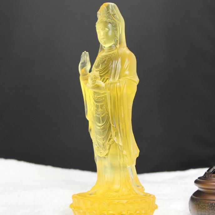 Tantric - Green Tara glass crafts Buddha statues of Buddha ornaments gift statio 4