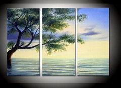 Clear water tree walls home decoration abstract Landscape oil painting on canva