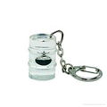 Promotion Gifts Acrylic Oil Drop Barrel Keychain