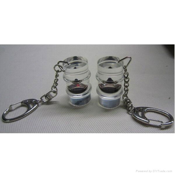 Promotion Gifts Acrylic Oil Drop Barrel Keychain 2