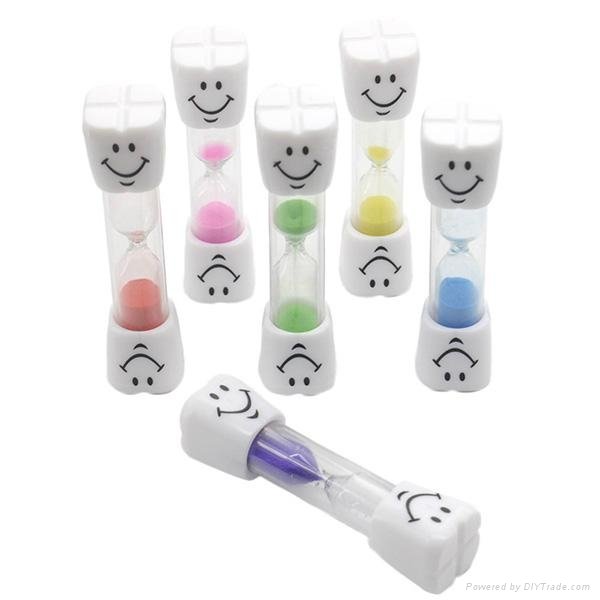 Tooth Shape Cap Smilely face sand timer hourglass 2