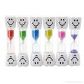 Tooth Shape Cap Smilely face sand timer hourglass 1