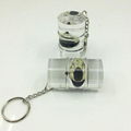 Promotion Gifts Acrylic Oil Drop Barrel Keychain