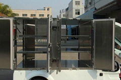 High quality 2 seats mobile food cart meal trolley truck for sale