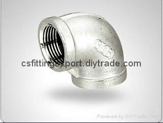 150LB Bsp NPT Threaded Screwed Stainless Steel elbow