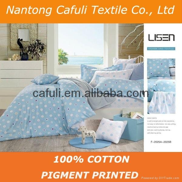  New Products100% Cotton Twill Pigment Printed Bedding Fabric