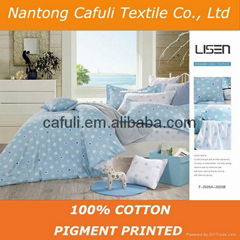  New Products100% Cotton Twill Pigment Printed Bedding Fabric