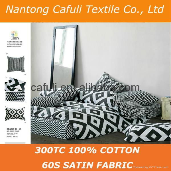 High Quality100% Cotton Sateen Reactive Printing Bedding Fabric