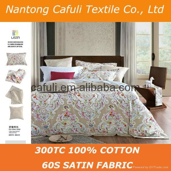 High Quality100% Cotton Sateen Reactive Printing Bedding Fabric 3
