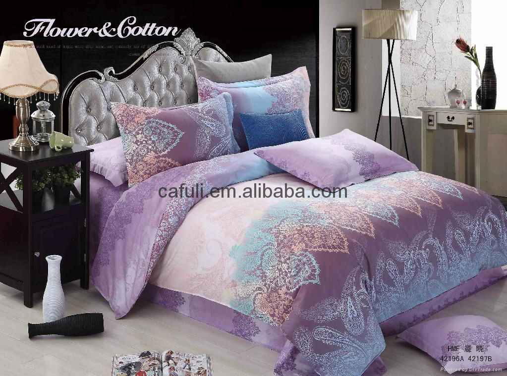 Popular Selling 100% Cotton Pigment Printed Bedding Textile Fabric