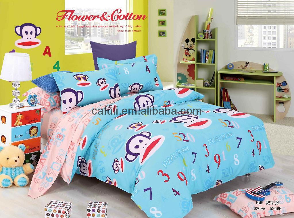 Popular Selling 100% Cotton Pigment Printed Bedding Textile Fabric 3