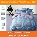 China Manufacturer 100% origin cotton satin reactive printing bed sheet fabric 4