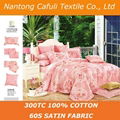 China Manufacturer 100% origin cotton satin reactive printing bed sheet fabric 3