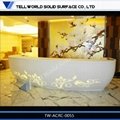 TW modern flower carving newest design products reception counter 2