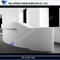 2014 TW acrylic solid surface used top quality used modern reception counter 1