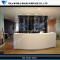 2014 TW acrylic solid surface used top quality used modern reception counter 4