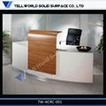 2014 TW acrylic solid surface used top quality used modern reception counter 5