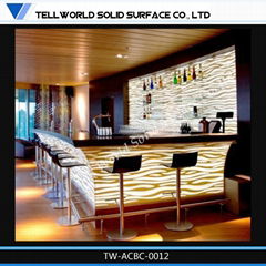 Corian acrylic solid surface modern style design wine bar counter 