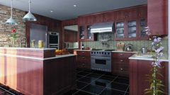 New solid wood kitchen cabinet