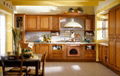 south American cherry wood kitchen