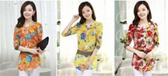 lastest print tops high quality cheap price