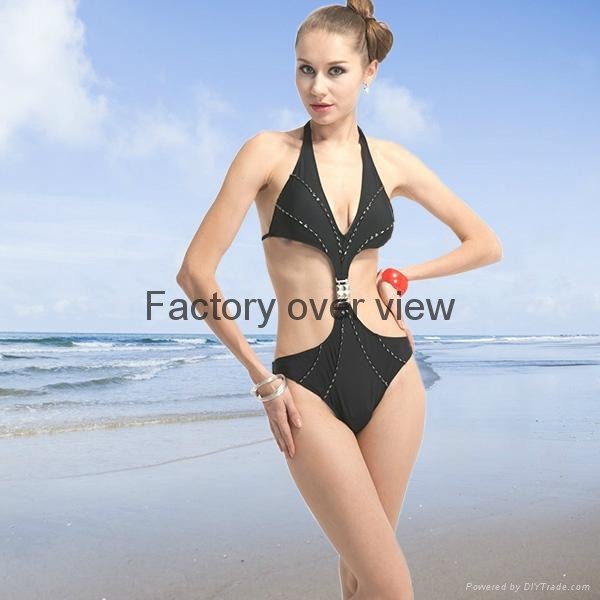 2015  one piece  Ruffled Swimsuit monokini 2