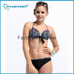 2015 OEM Mold cup undwear wire push up bikini