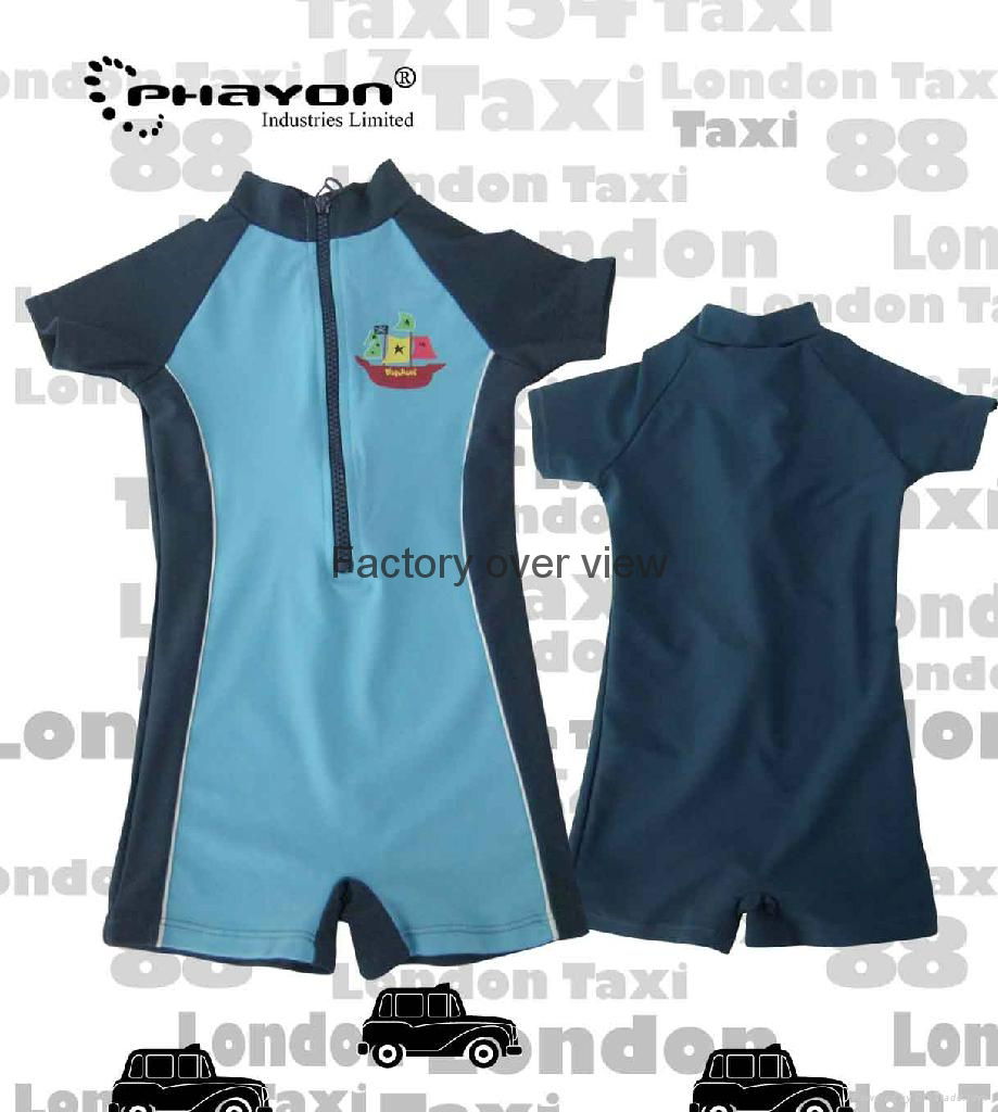 2015 UPF Protection one piece zip boy rash guard 2