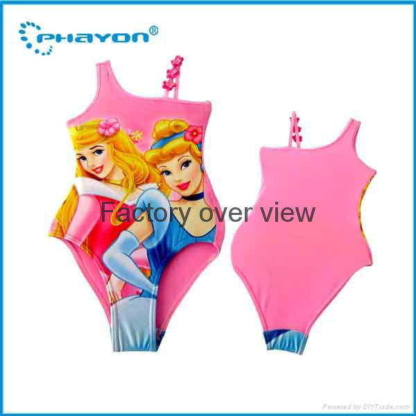 2015 Disney snow white  princess girl one piece bathing suit  2