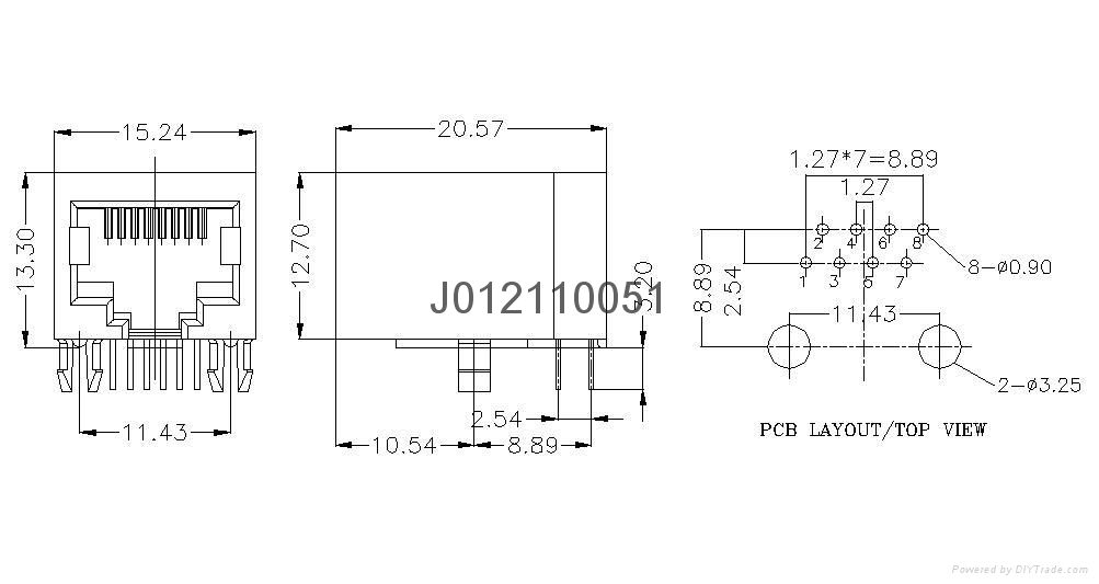 RJ45 連接器 穿板