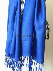 Fashion acrylic viscose yarn dyed twill weave plain scarf shawl MEET EU STARDARD
