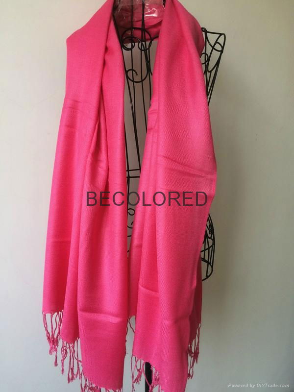 Fashion acrylic viscose yarn dyed twill weave plain scarf shawl MEET EU STARDARD 3