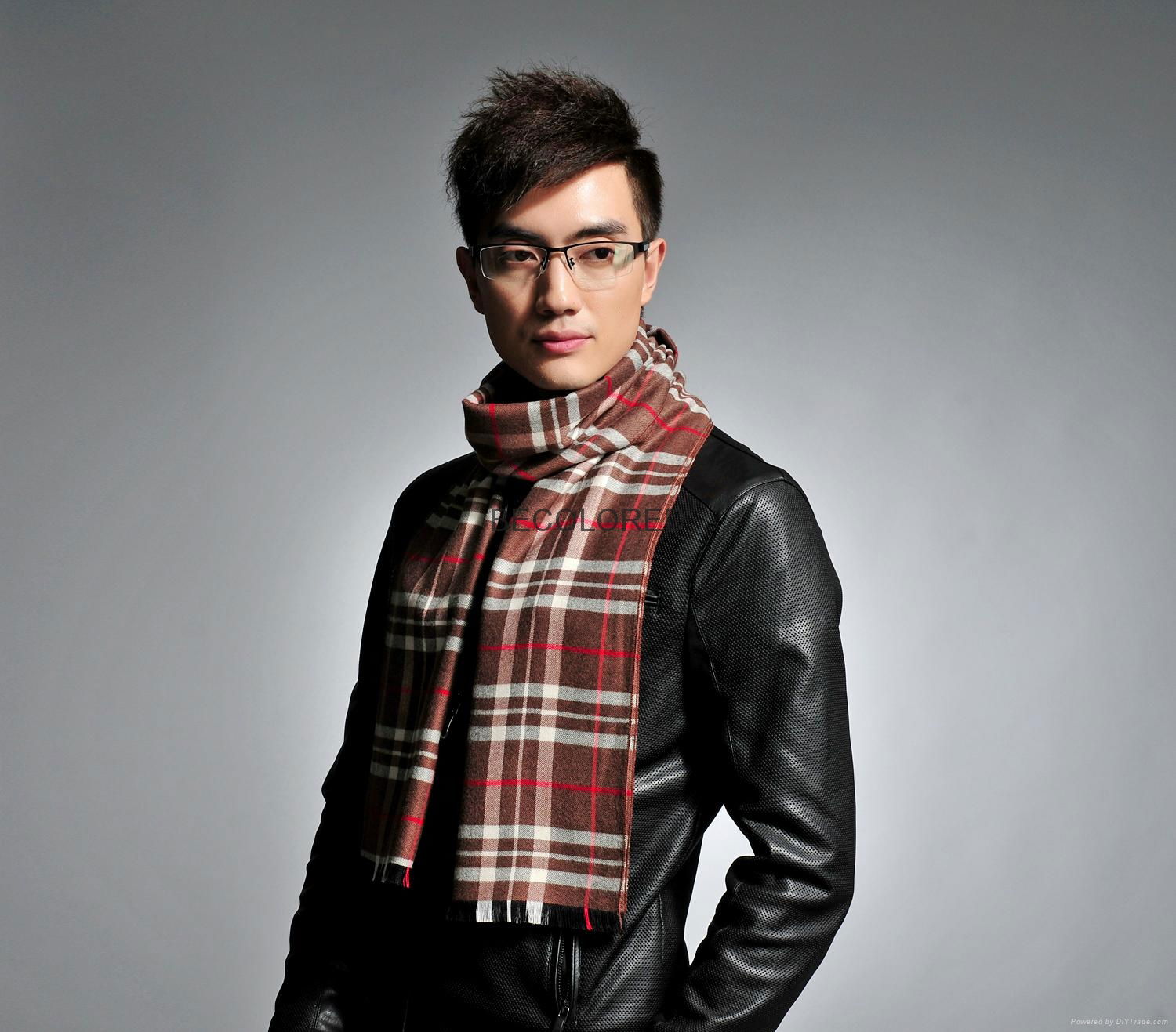 High quality jacquard viscose men scarf shawl promotion scarf 3