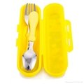 Wholesale baby product Child tableware piece set stainless steel spoon learning  2