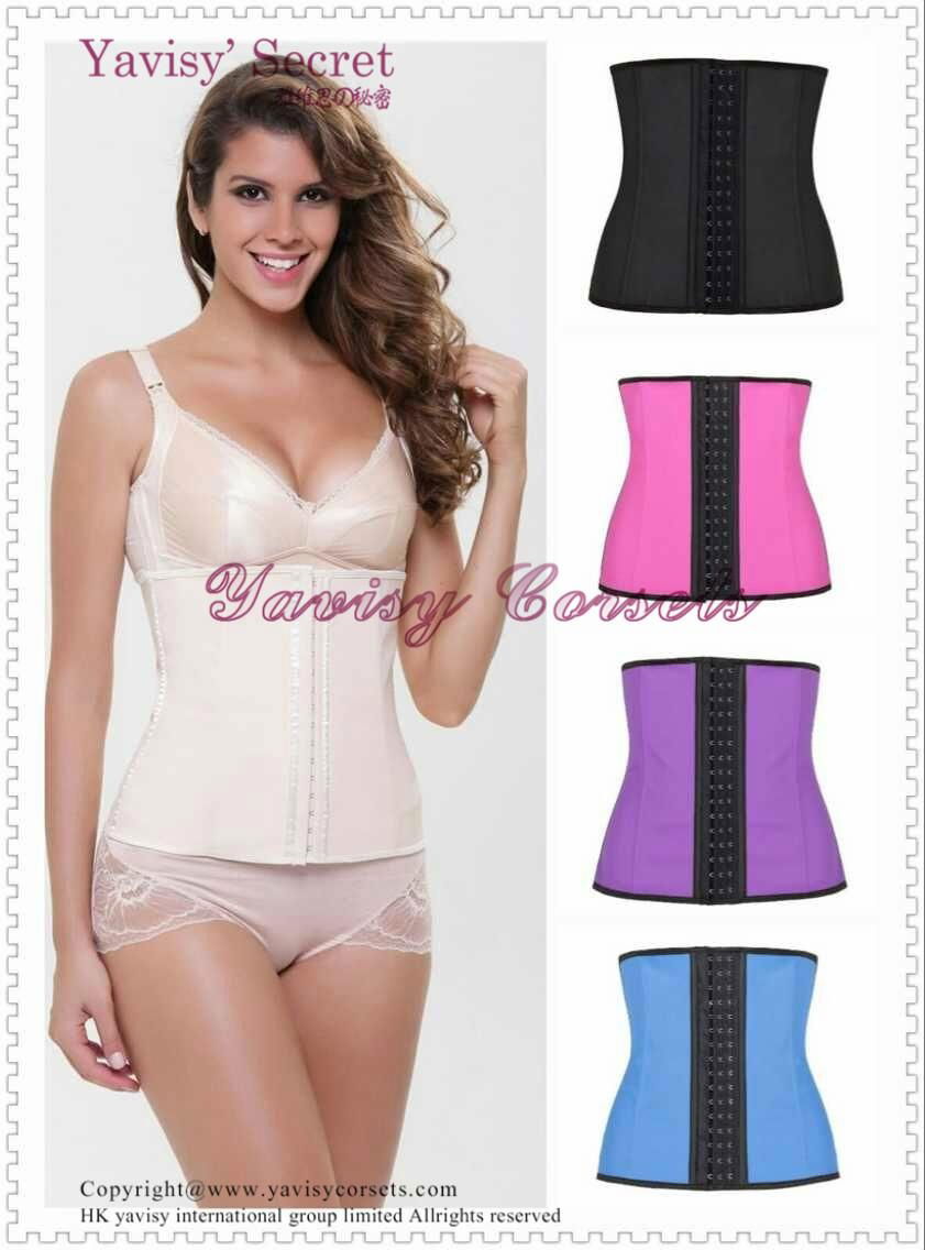 2016 wholesale slim latex waist trainers and latex corset latex waist cincher 2