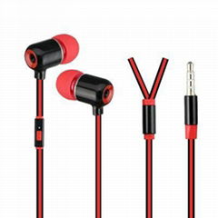 High bass earphone with mic for cell phones