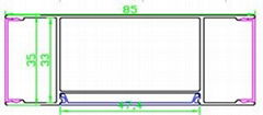 LED aluminium profile set  for led back