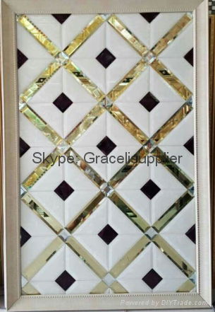 Decorative mirror glass for TV wall or  background wall