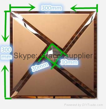 Decorative mirror glass for TV wall or  background wall 3