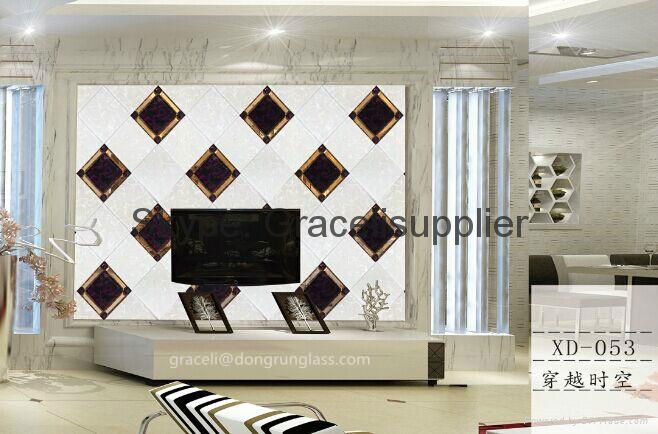 Decorative mirror glass for TV wall or  background wall 5