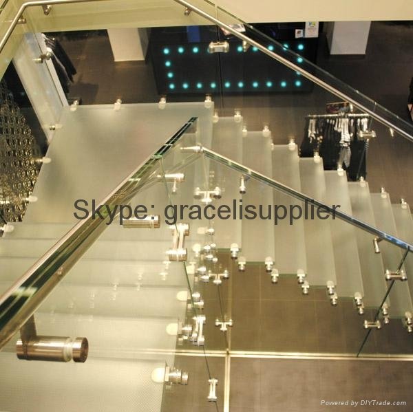 High quality Morden Comercial (interior) floor Stair thermoformed Glass / Glass  3