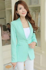 Fashionable Solid Slim Blazer