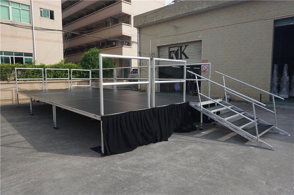 aluminum portable puppet stage stairs with adjustable legs 2