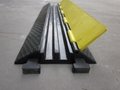 2 channels road ramp cable protector hose ramp rubber cable protector 2