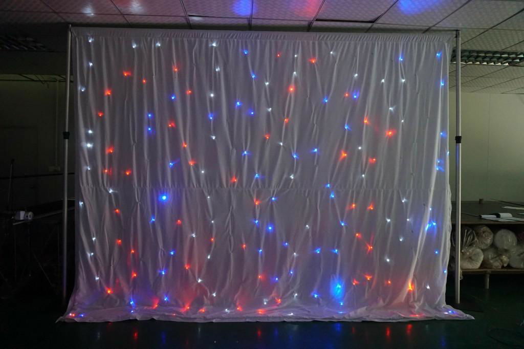 Christmas RGB Backdrop DJ Drape Wedding Decoration Fabric Light Stage Led Star