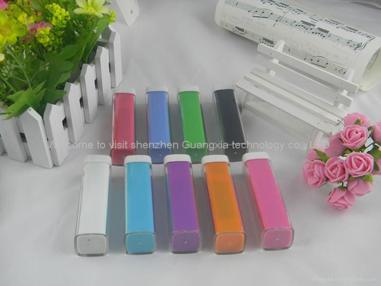 2600mAh Lipstick Mobile Power Bank Supply Portable Mobile Charger 5