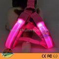 Wholesales Flashing LED pet Harness nylon LED pet collars and leashes  3
