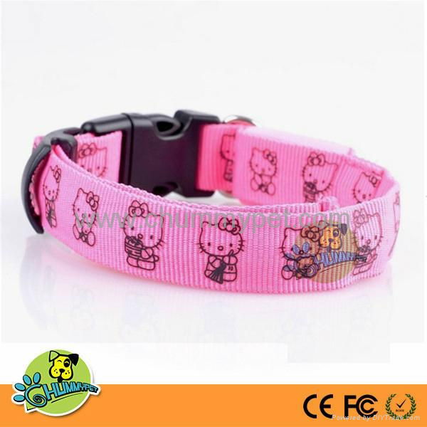 Crystal TPU & Nylon Webbing LED Pet Collar & Leashes  5