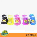 Pet silicon rain shoes with cartoon pattern, pet shoes  3